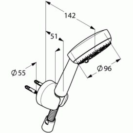 Душовий гарнітур для ванни 3S KLUDI LOGO пластик хром 6803005-00