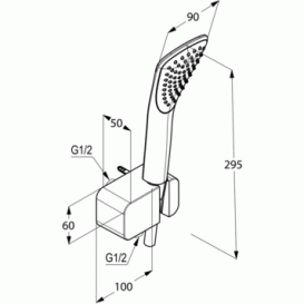 Душевой гарнитур настенный KLUDI FIZZ хром 6767005-00
