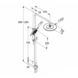 Душовий гарнітур Kludi Freshline Dual Shower System хром 6709005-00