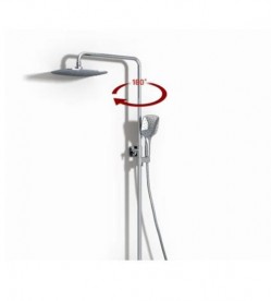 Душевой гарнитур Ravak Termo 300 TE 092.00/150 с верхним и ручным душем и термостатическим смесителем с изливом хром/белый X070098