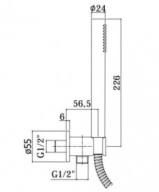 Душевой гарнитур с настенным держателем Paffoni Tondo хром ZDUP 094 CR