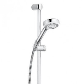 Душовий гарнітур на штанзі з термостатом KLUDI LOGO SHOWER DUO латунь / пластик хром 6857605-00