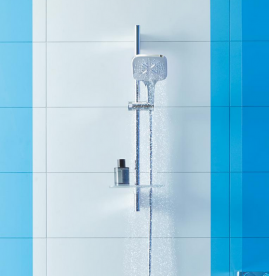 Душевой гарнитур со штангой Grohe Rainshower Smartactive Cube 130 3 типа струи хром 26583000