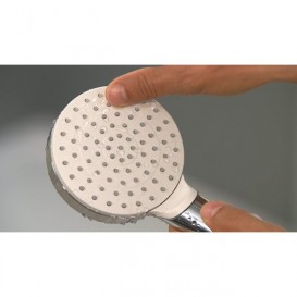 Душевой гарнитур со штангой Hansgrohe коллекция Crometta Green 1jet 65 см хром/белый 26554400