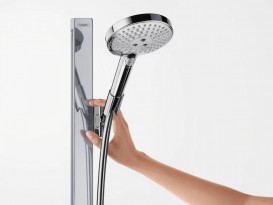 Душовий гарнітур зі штангою Hansgrohe колекція Raindance Select S EcoSmart 120 3jet 90 см хром 27649000