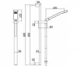 Душовий гарнітур зі штангою Paffoni Level хром ZSAL 079 CR