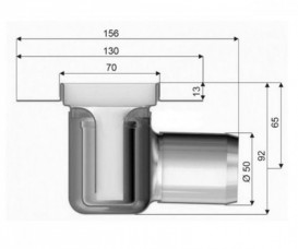 Душевой канал ACO ShowerDrain C 70х985 мм с вертикальным фланцем сифон стандартный без решетки нержавеющая сталь 408760