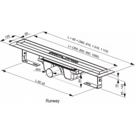 Желоб водосточный Ravak Runway OZ 750 нержавеющая сталь X01622