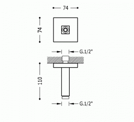 Душовою кронштейн для душової системи Tres Docce хром 13452202