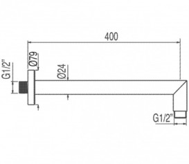 Душовою кронштейн для душової системи Tres Docce хром 16118740