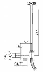Душовий набір Paffoni Elle з тримачом та шлангом чорний матовий ZDUP 095 NO