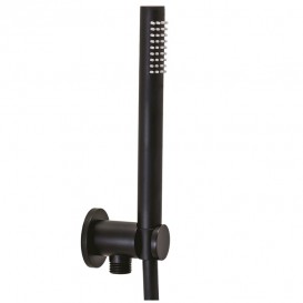 Душовий набір Paffoni Light з тримачом та шлангом чорний матовий ZDUP 094 NO