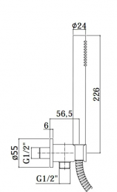 Душовий набір Paffoni Tondo з тримачом та шлангом білий матовий ZDUP 094 BO