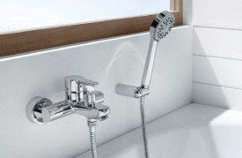 Душовий набір з одноважільним настінним змішувачем для ванни і душа Roca L20 латунь хром A5A0109C02