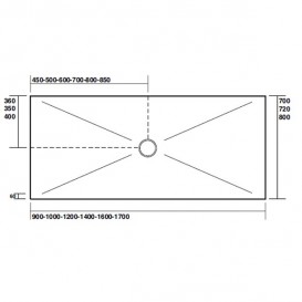 Душовий піддон акриловий Kerasan H3 170х80 см білий 704714