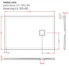 Душевой поддон Artceram Lapis 70х140 см керамика черный матовый PDR027 17;00