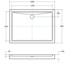 Душевой поддон Besco Alpina Slimline 100х80 см акрил белый #BAA-10814-P