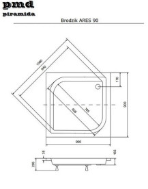 Душевой поддон Besco Ares 90х90 см акрил белый #BAA-90-KW