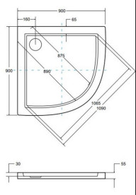 Душевой поддон Besco Aron SlimLine Stone Effect 90х90 см акрил черный BAA-90-NR-CN