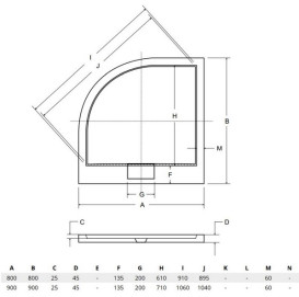 Душовий піддон Besco Axim Ultraslim 90х90 см акрил білий #BAX-90-NR