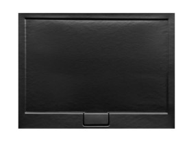 Душовий піддон Besco Axim Ultraslim Stone Effect New 120х80 см акрил чорний #BAX-128-PCN