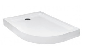 Душовий піддон Besco Saturn 100x80 см L білий лівий акрил #BAS-100-NL