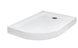 Душовий піддон Besco Saturn 100x80 см R правий акрил білий #BAS-100-NP