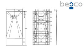 Душовий піддон Besco Vexo 180х90 см SMC білий BV-180-90-P