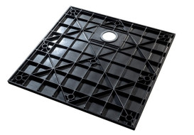 Душовий піддон Besco Vexo 90х90 см SMC чорний BVB-90-90-K