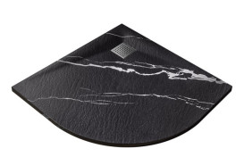 Душевой поддон Besco Vexo 90х90 см SMC черный мрамор VMB-90-90-P