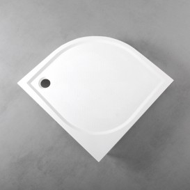 Душовий піддон Буль-Буль Altair 1000х1000 мм литий мармур білий 60105501 + панель і ніжки