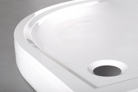 Душовий піддон Буль-Буль Altair 1000х1000 мм литий мармур білий 60105501 + панель і ніжки