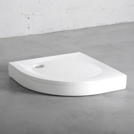 Душовий піддон Буль-Буль Altair 800х800 мм литий мармур білий 60085501 + панель і ніжки