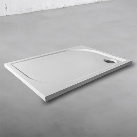 Душевой поддон Буль-Буль Pacific 1000х700 мм литой мрамор белый 60100101 + панель и ножки