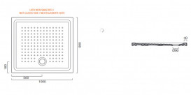Душовий піддон Catalano 100х90 см кераміка білий матовий 110090H4BM