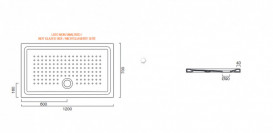 Душовий піддон Catalano 120х70 см кераміка білий глянсовий 112070H400