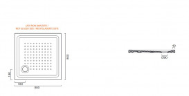 Душевой поддон Catalano 80х80 см керамика белый матовый 18080H4BM