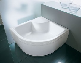 Душовий піддон чверть кола Kolpa San Dixie 90x90 см акрил білий 790070