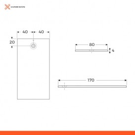 Душовий піддон Geberit Olona 170х80 штучний камінь білий матовий 550.778.00.1