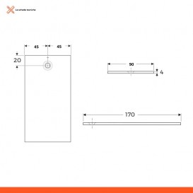 Душовий піддон Geberit Olona 170х90 штучний камінь білий матовий 550.779.00.1
