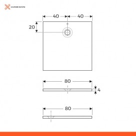 Душевой поддон Geberit Olona 80х80 искусственный камень белый матовый 550.750.00.1