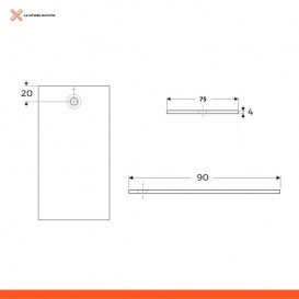 Душовий піддон Geberit Olona 90х75 штучний камінь білий матовий 550.755.00.1