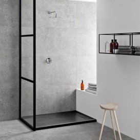 Душовий піддон Geberit Sestra 120х70 см структура сланцю графіт 550.224.00.2