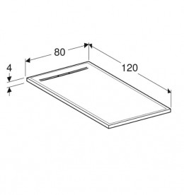 Душевой поддон Geberit Sestra 120х80 см структура сланца графит 550.274.00.2