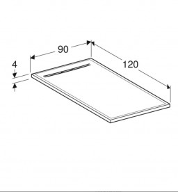 Душевой поддон Geberit Sestra 120х90 см структура сланца серый 550.265.00.2