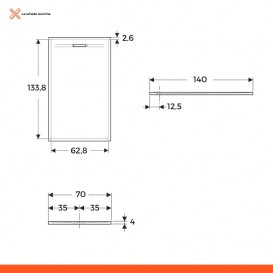 Душевой поддон Geberit Sestra 140х70 см структура сланца серый 550.215.00.2