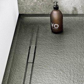 Душовий піддон Geberit Sestra 160х90 см структура сланцю сірий 550.269.00.2