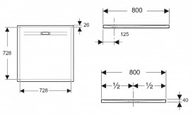 Душевой поддон Geberit Sestra 80x80 см серый 550.291.00.2