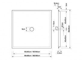 Душевой поддон Hatria Autonomy 80х80 см акрил белый Y0CB