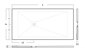 Душовий піддон Hatria Dedicato 1400x800 мм SOLITEX білий Y1JL